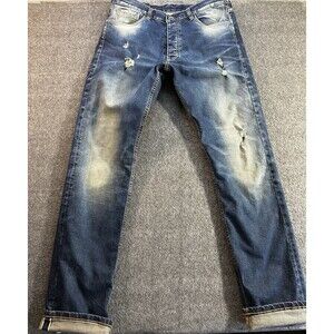 Rokker Company Revolution Biker Jeans Japan IRON SELVAGE LIMITED 1052 Mens 34x34